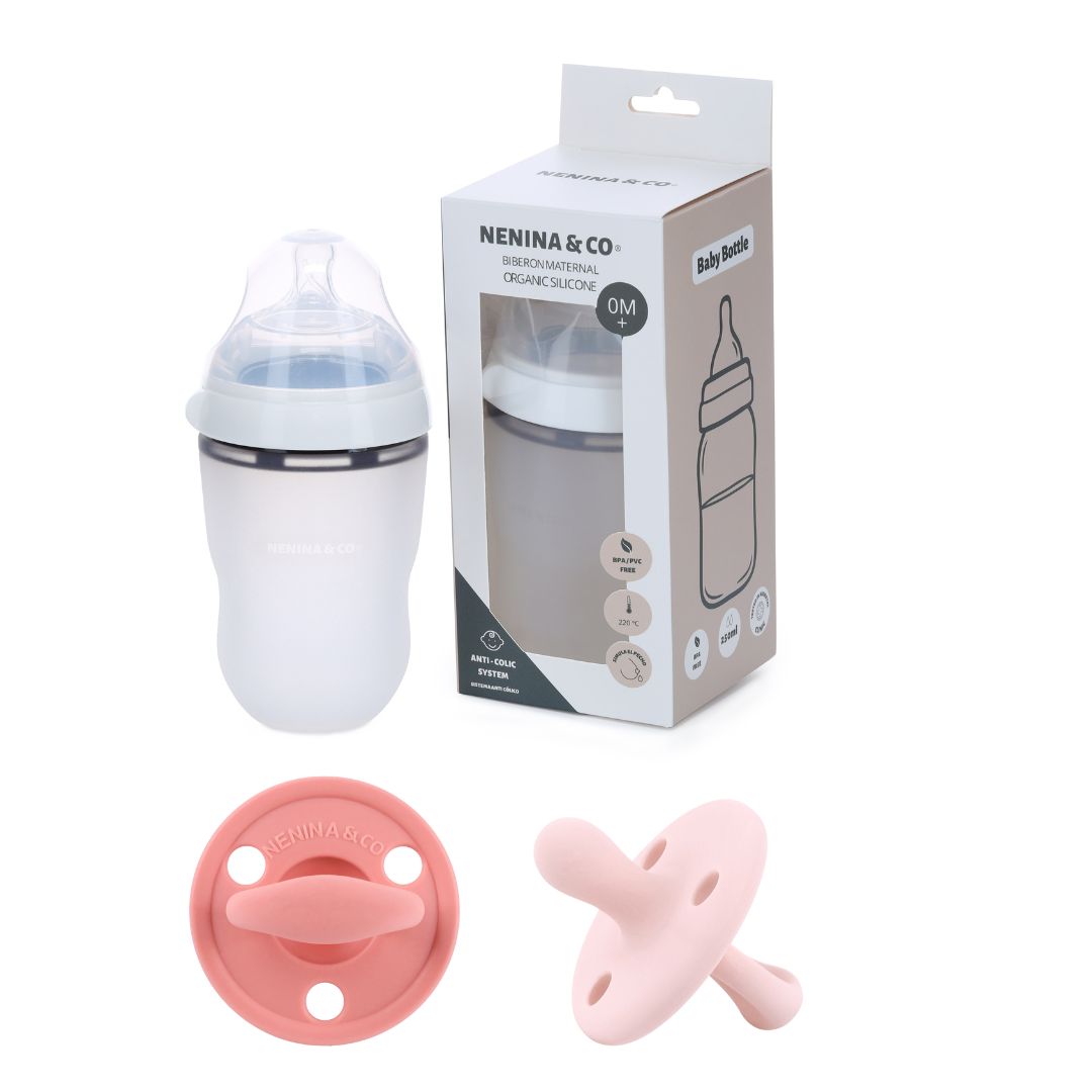 Biberon Maternal + 2 Chupetes CLÁSICOS Nenina & Co