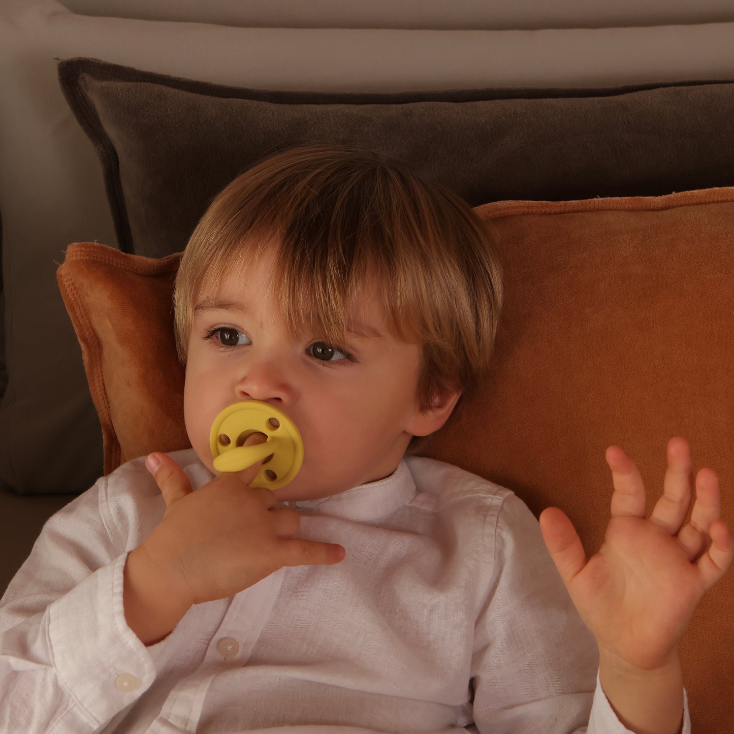 Kit 2 Chupetes  CLÁSICOS Celeste y Amarillo Nenina & Co