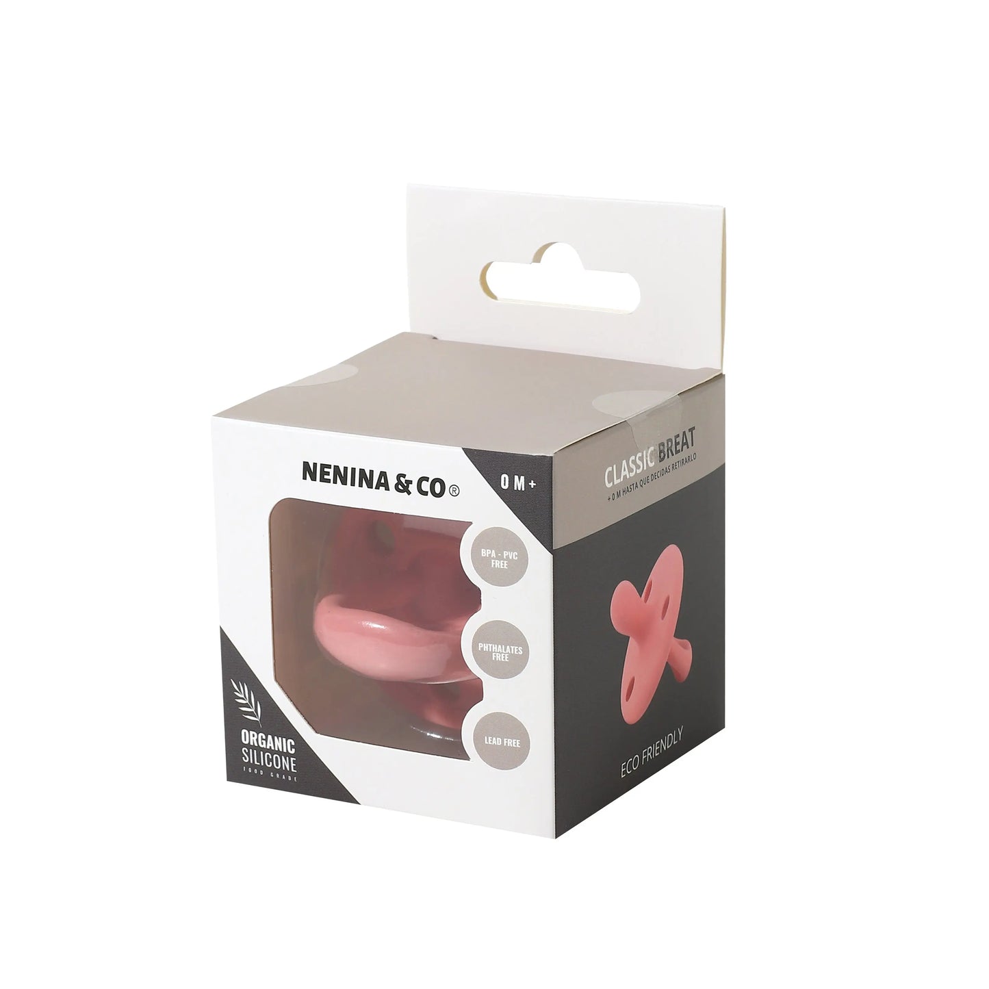 Kit 2 Chupetes CLÁSICOS Rosa + Oliva Nenina & Co