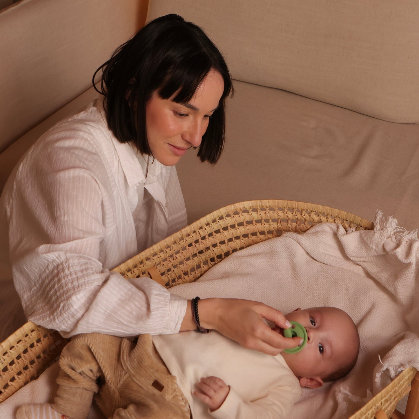 Kit 2 Chupetes CLÁSICOS Rosa + Oliva Nenina & Co