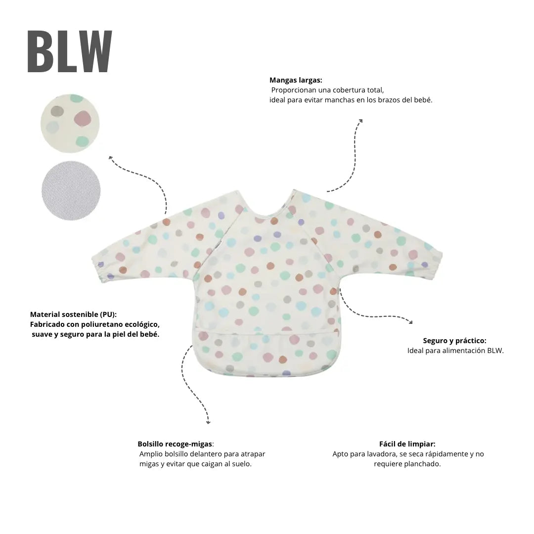 Babero Manga larga Funny Polka Dots Nenina & Co