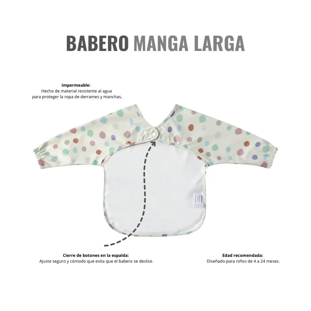 Babero Manga larga Funny Polka Dots Nenina & Co