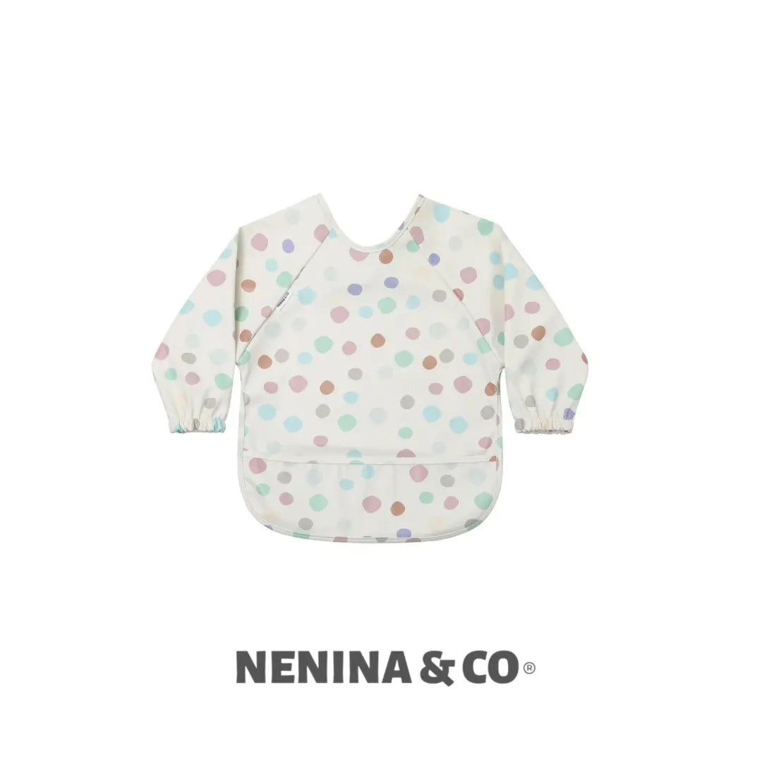 Babero Manga larga Funny Polka Dots Nenina & Co