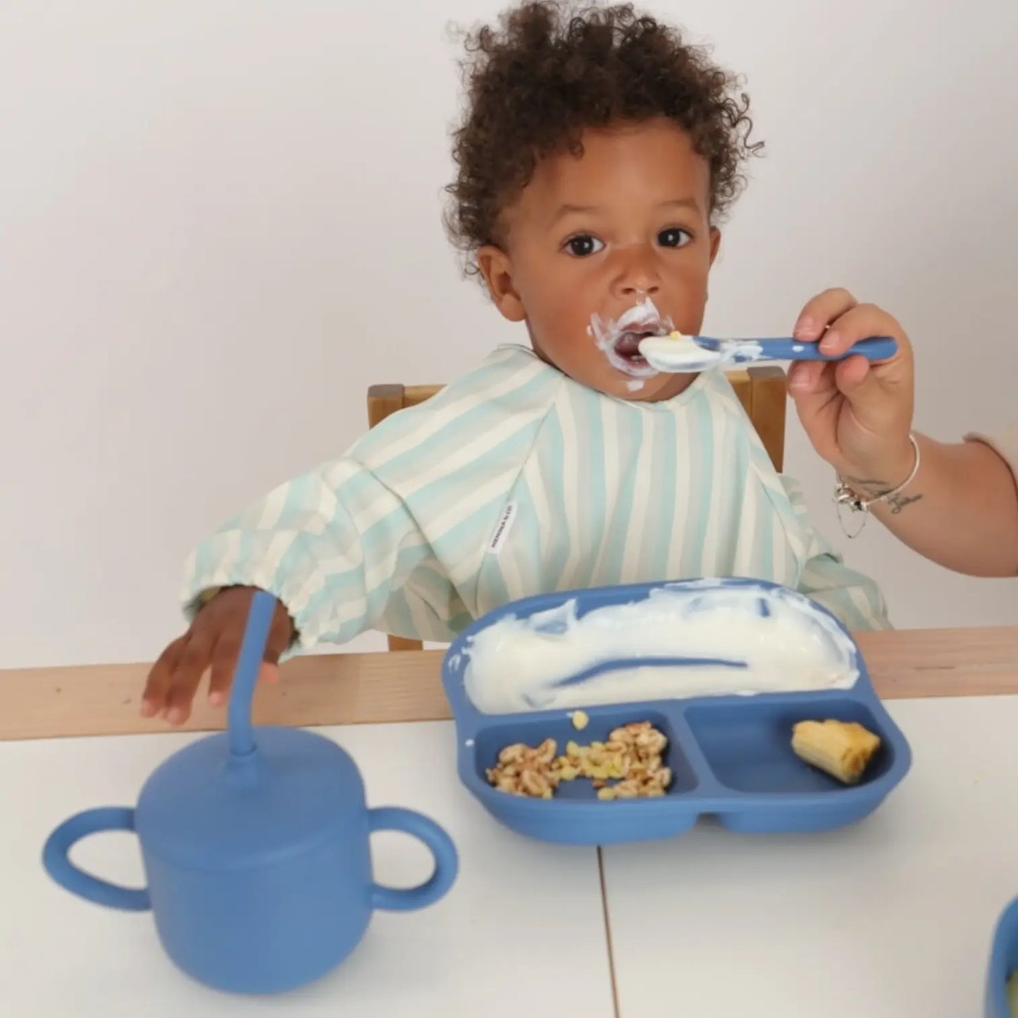 Babero Manga larga Vertical Stripes Nenina & Co