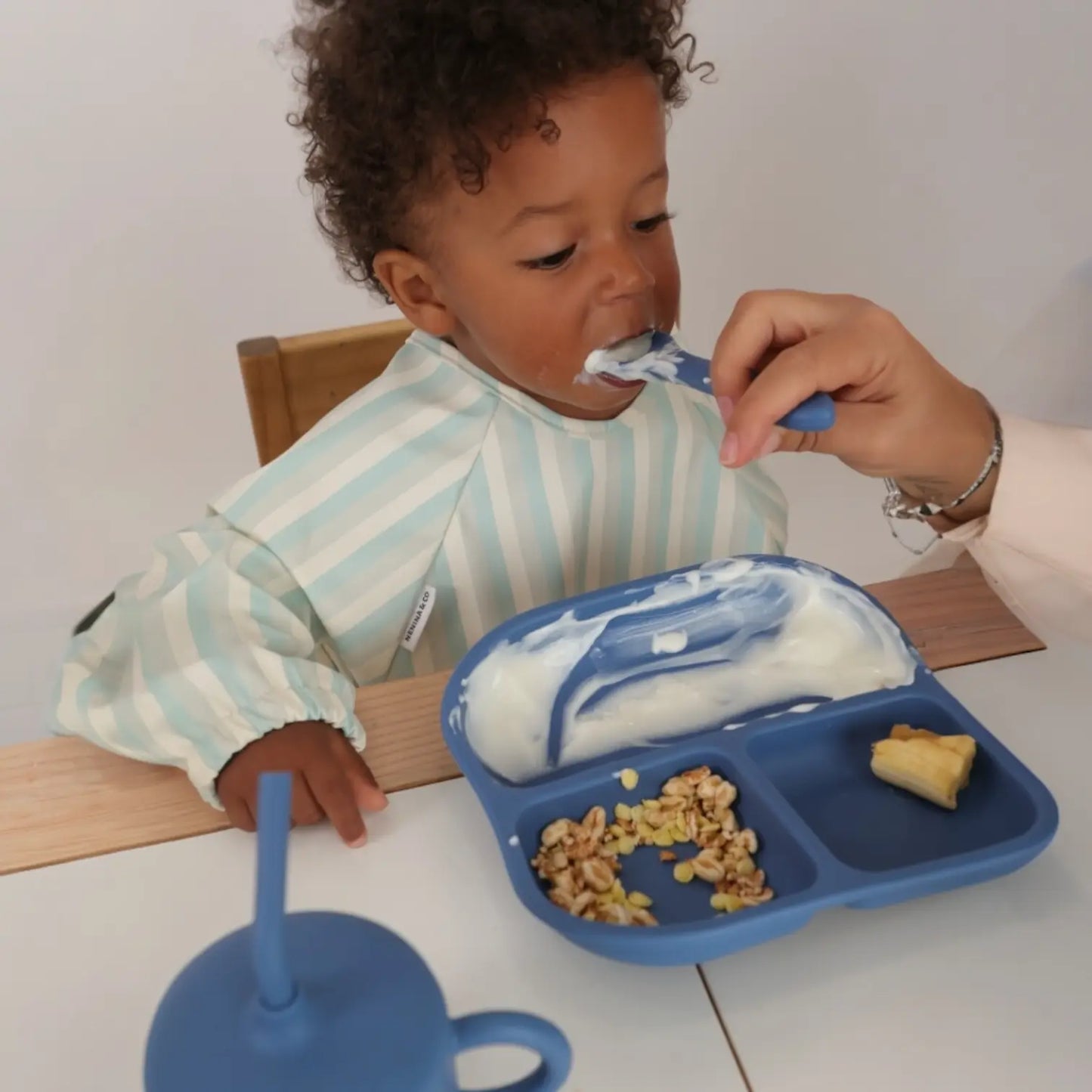 Babero Manga larga Vertical Stripes Nenina & Co