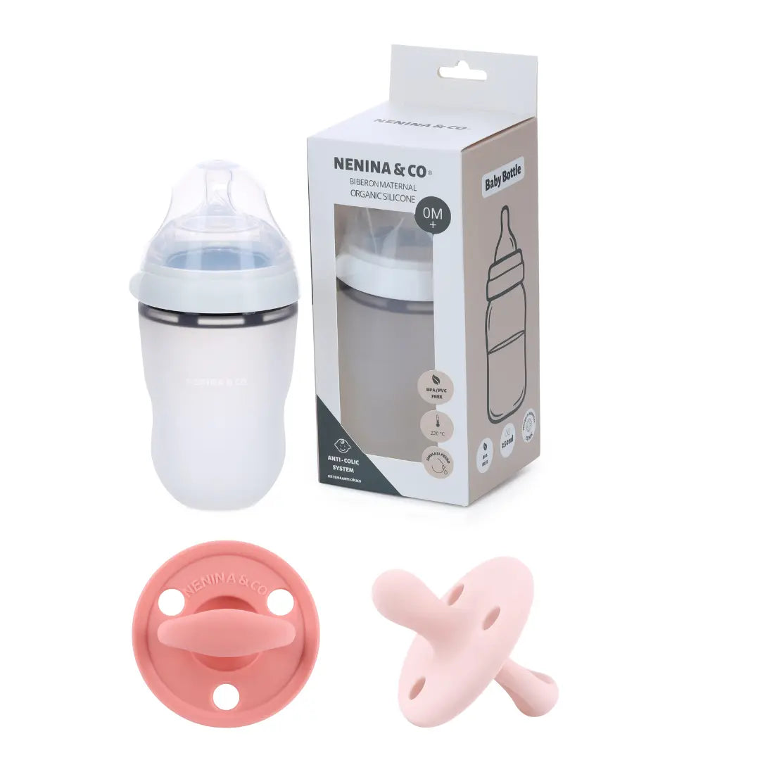 Biberon Maternal + 2 Chupetes CLÁSICOS Nenina & Co