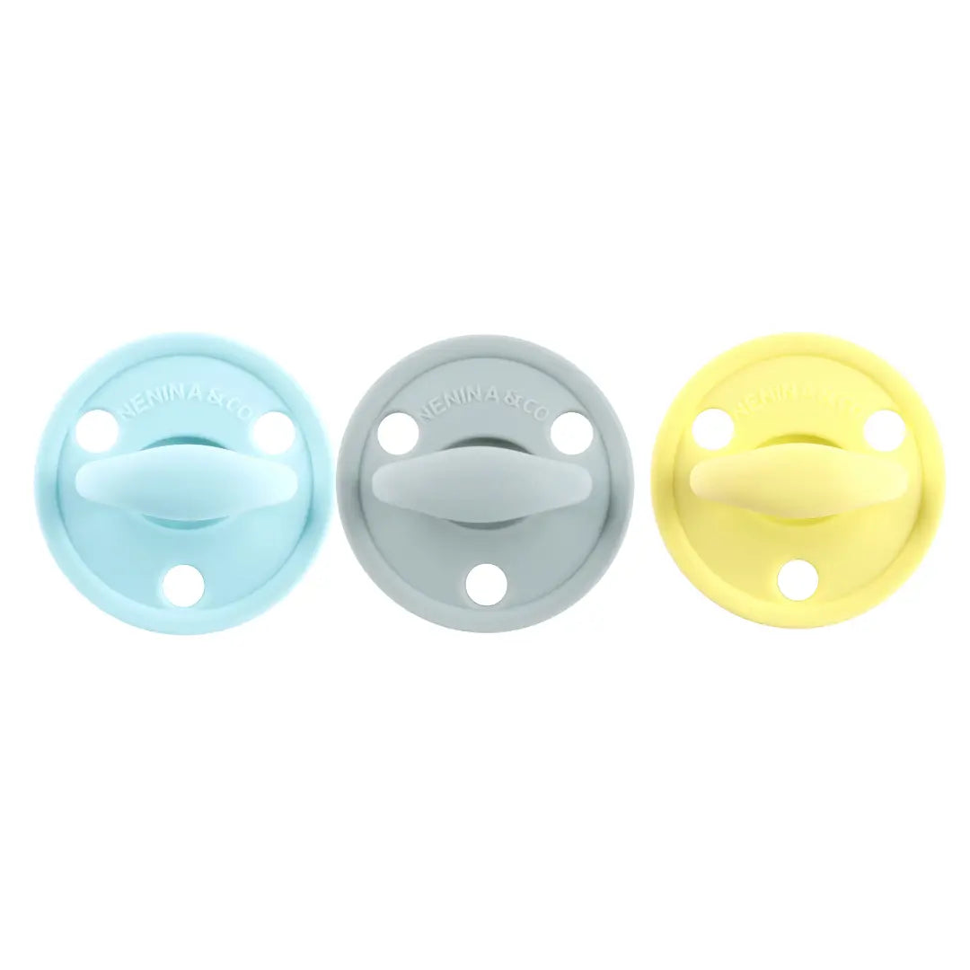 Chupete DIAMOND By Nenina & Co Celeste, Gris y Amarillo