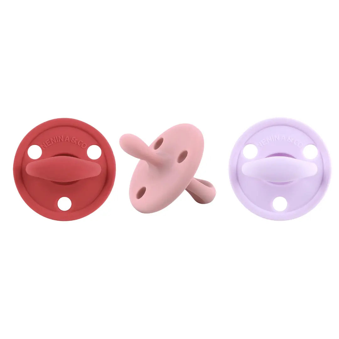 Chupete DIAMOND By Nenina & Co New Rojo, Rosa Pálido y Lila