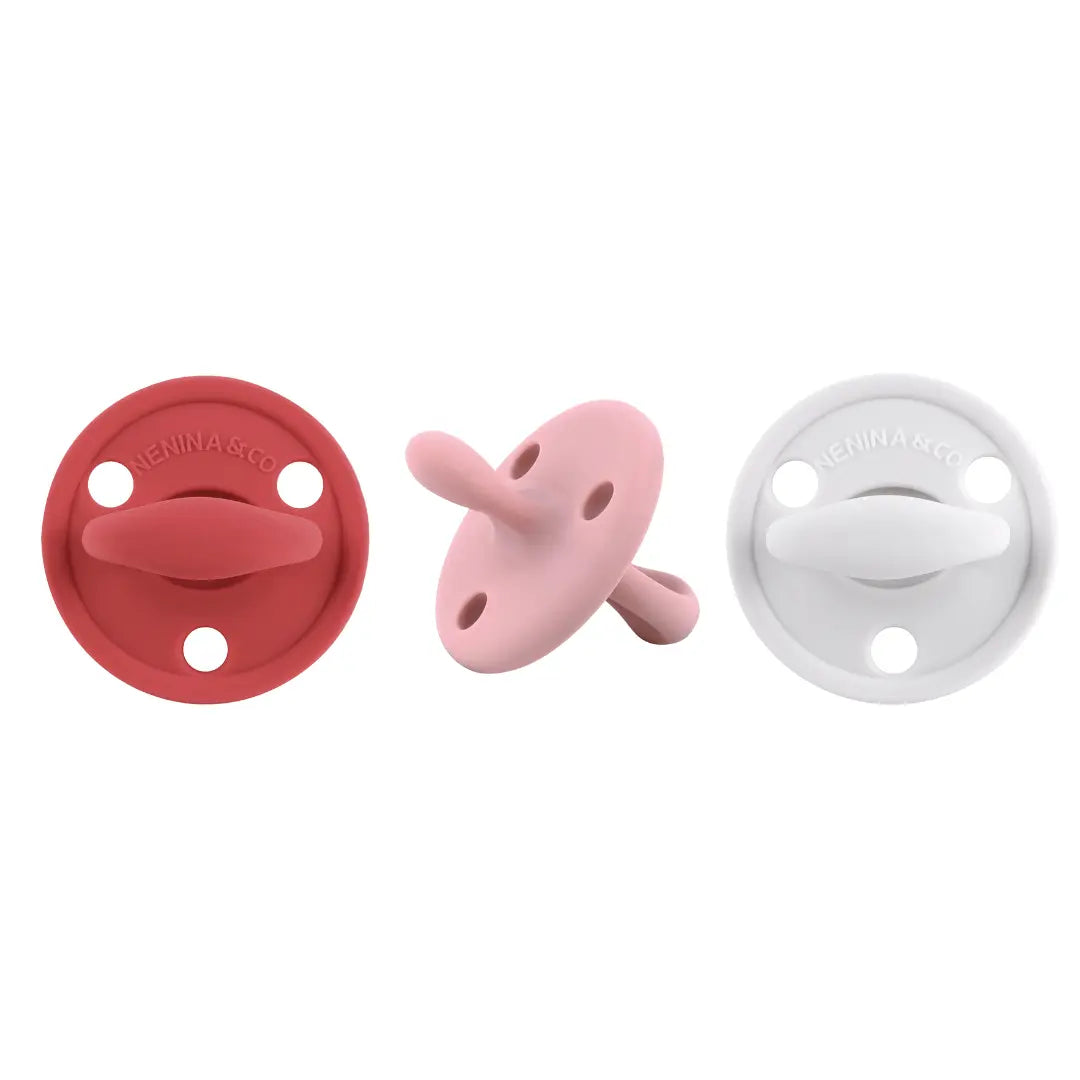 Chupete DIAMOND By Nenina & Co New Rojo, Rosa pálido y Gris