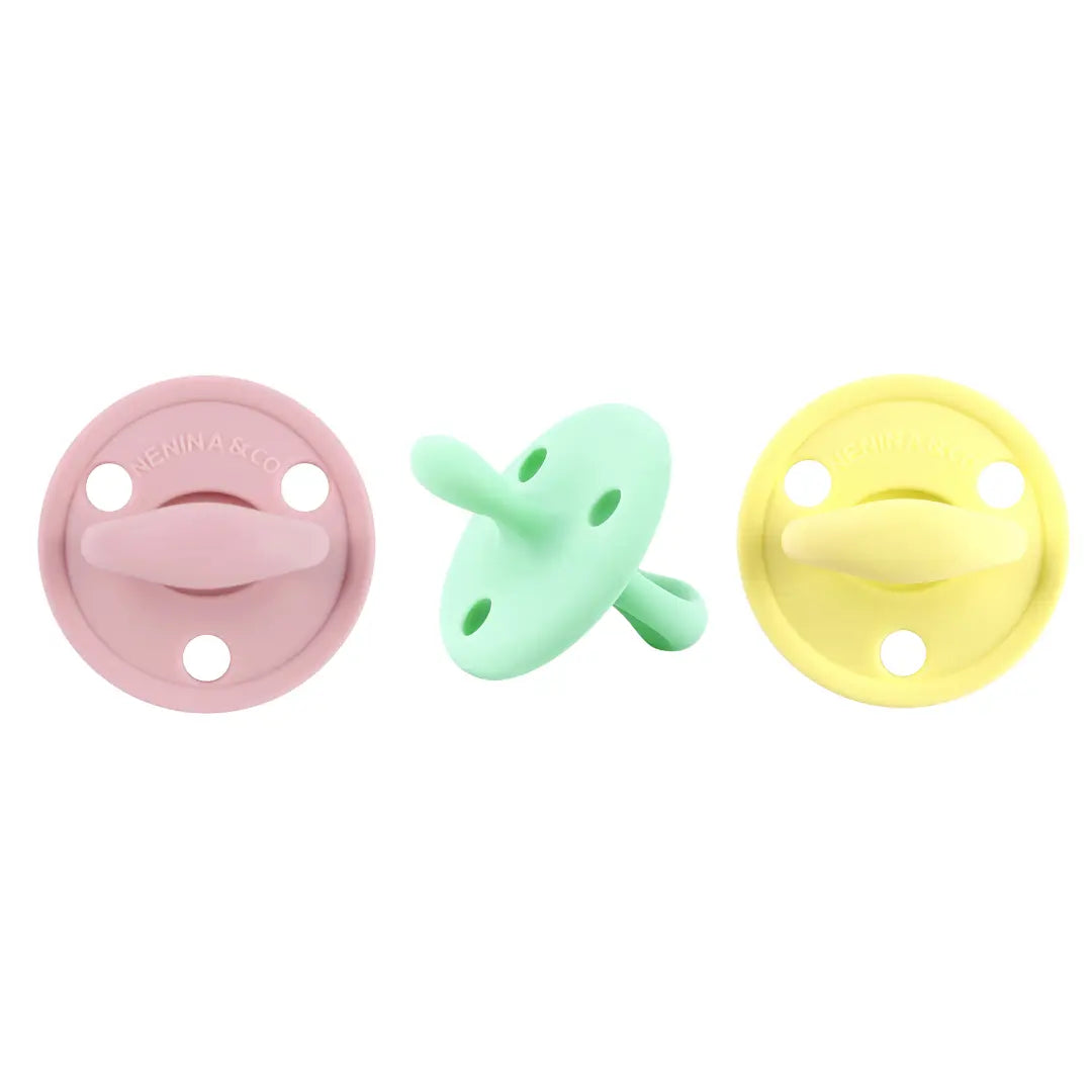 Chupete DIAMOND By Nenina & Co Rosa pálido, Mint y Amarillo