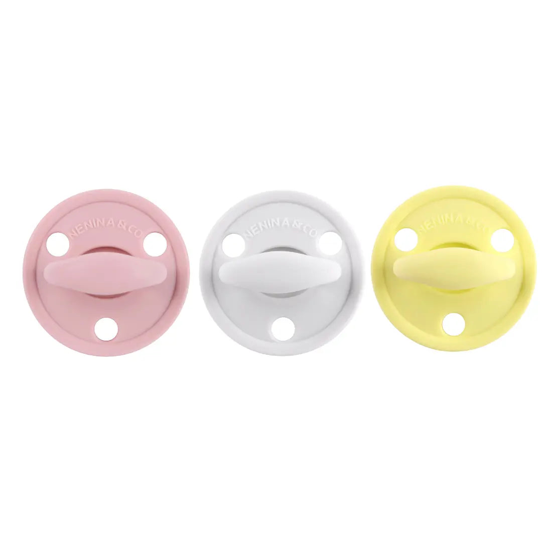 Chupete DIAMOND By Nenina & Co Rosa pálido, gris y amarillo