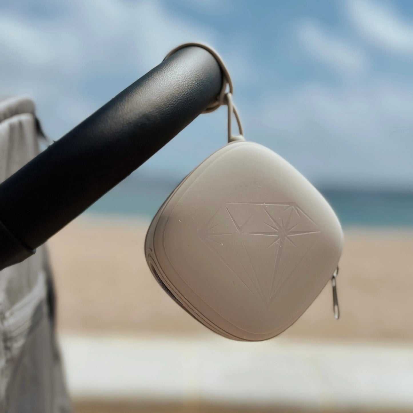 Chupete DIAMOND + Guardachupete DIAMOND Dusty Grey Nenina & Co