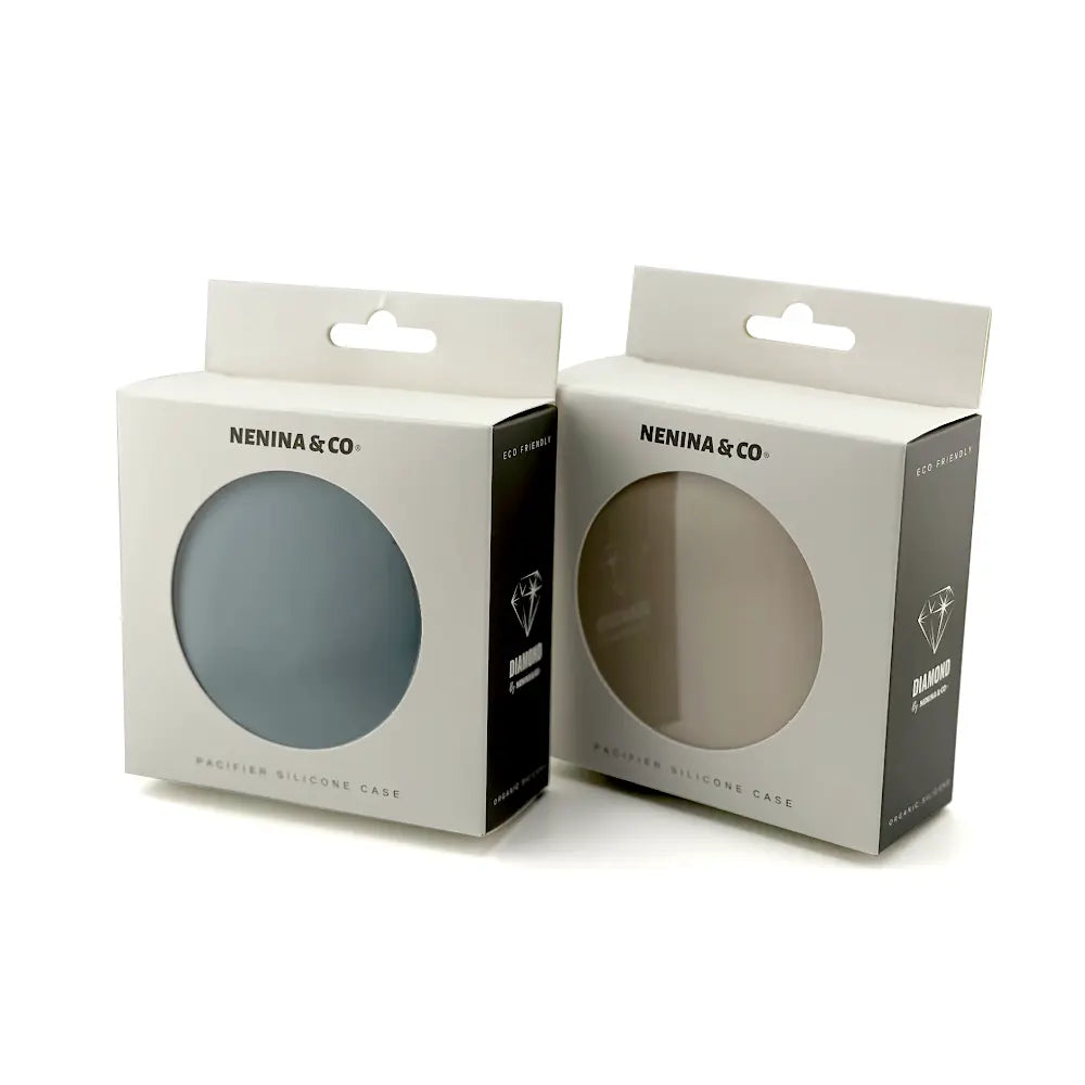 Chupete DIAMOND + Guardachupete DIAMOND Dusty Grey Nenina & Co