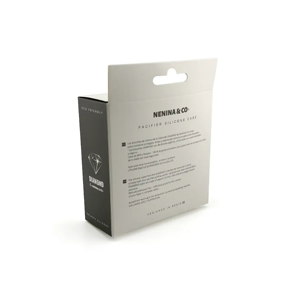 Chupete DIAMOND + Guardachupete DIAMOND Dusty Grey Nenina & Co