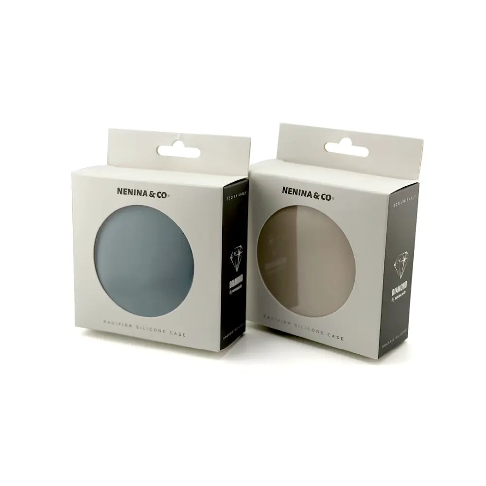 Chupete DIAMOND + Guardachupete DIAMOND Dusty Grey Nenina & Co