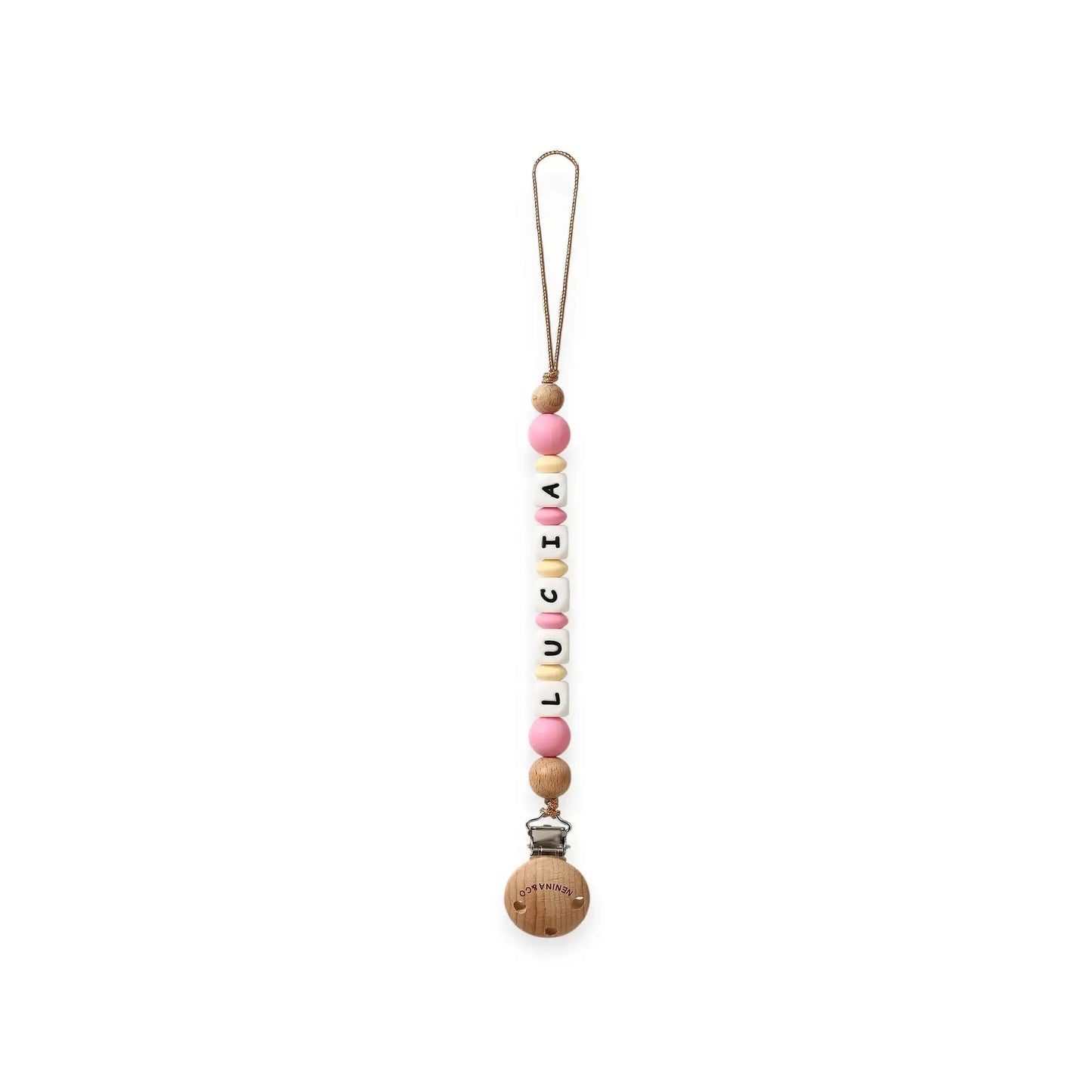 Chupetero personalizado Rosa Nenina & Co