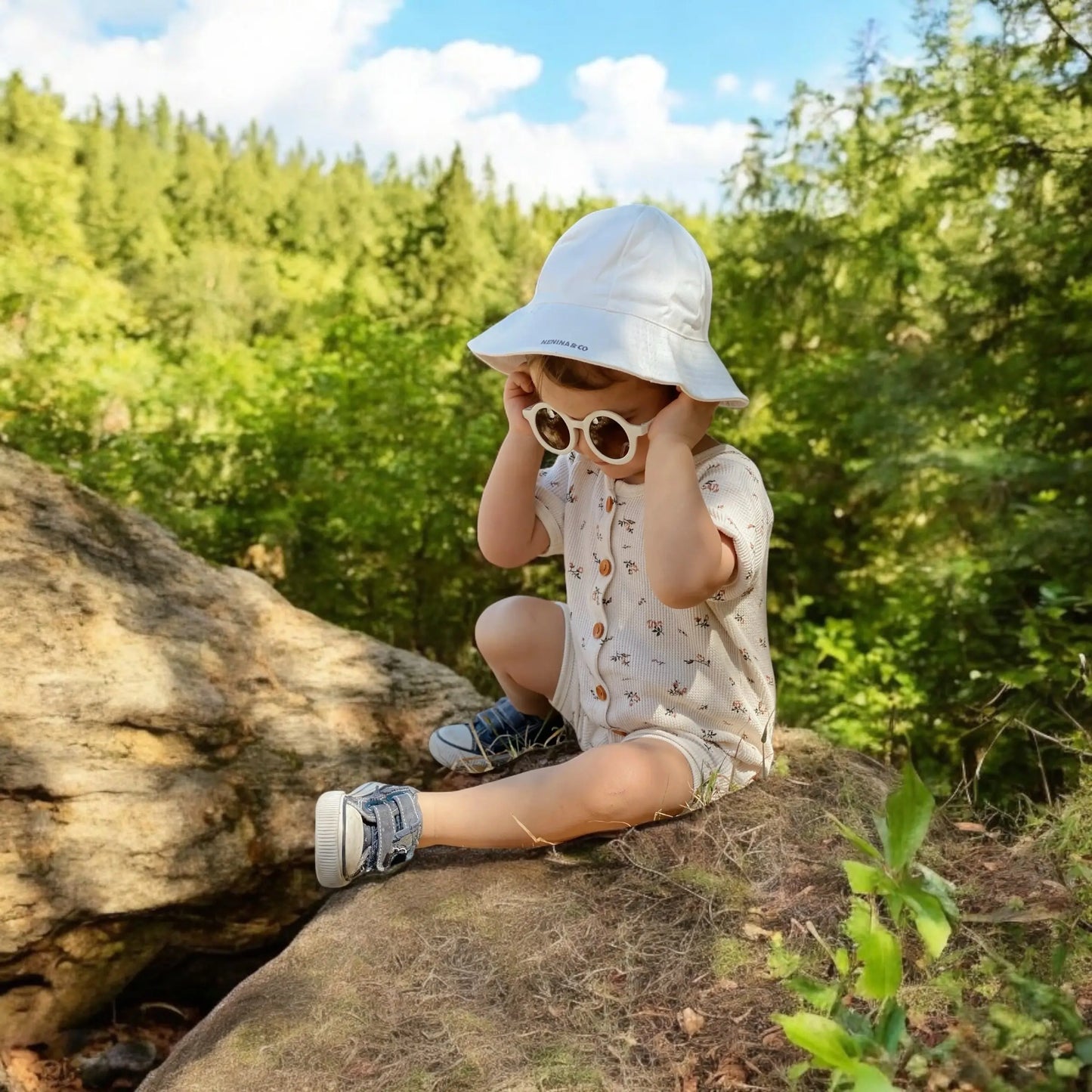 Gorro para el sol Blanco Nenina & Co 100 % Algodón