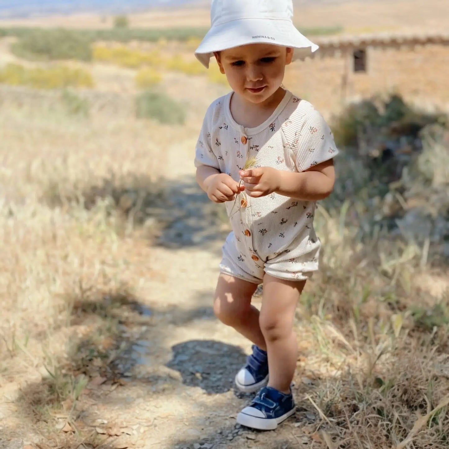 Gorro para el sol Blanco Nenina & Co 100 % Algodón