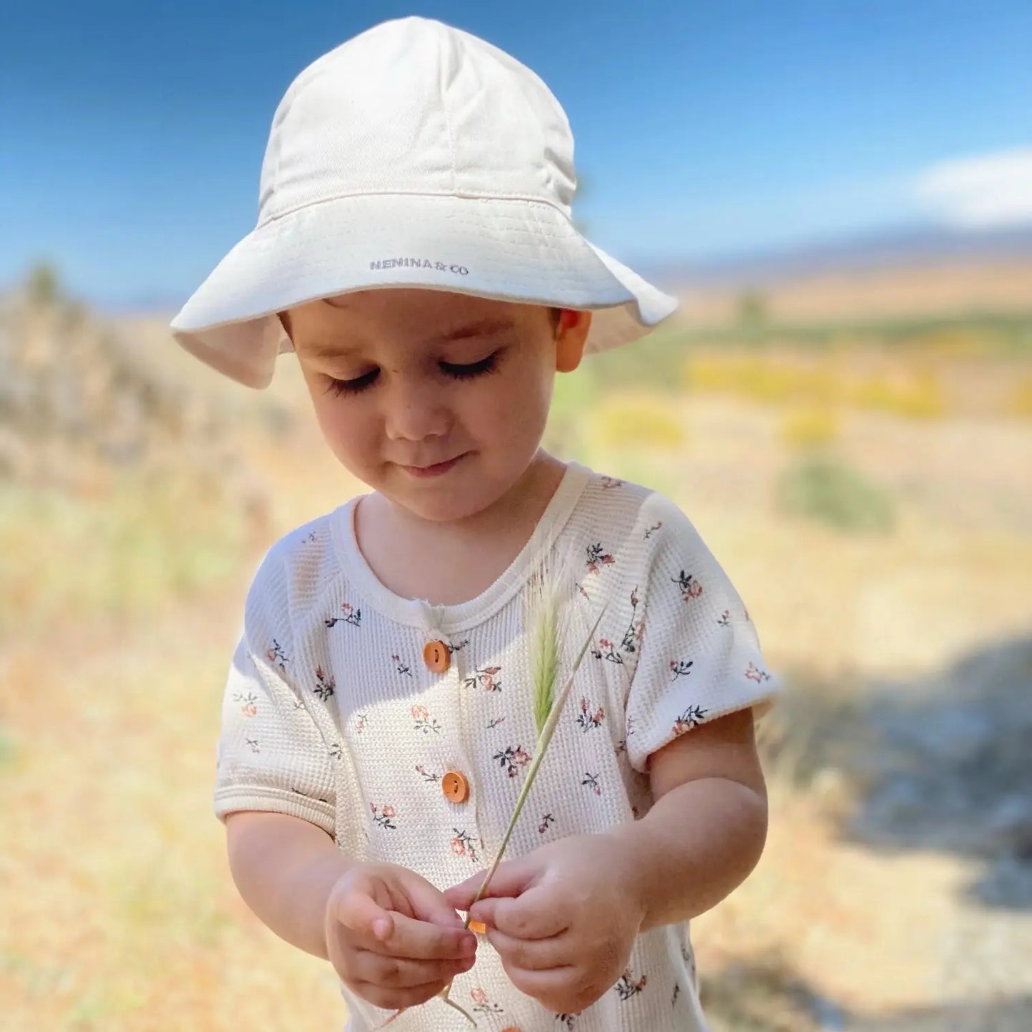 Gorro para el sol Blanco Nenina & Co 100 % Algodón