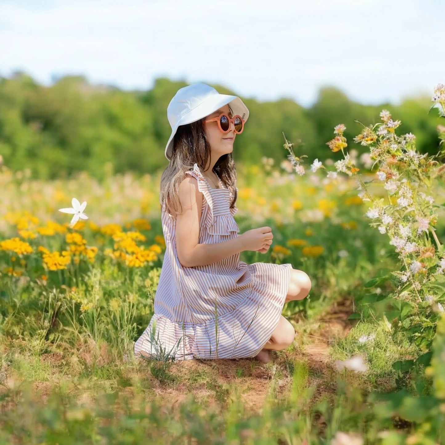 Gorro para el sol Blanco Nenina & Co 100 % Algodón