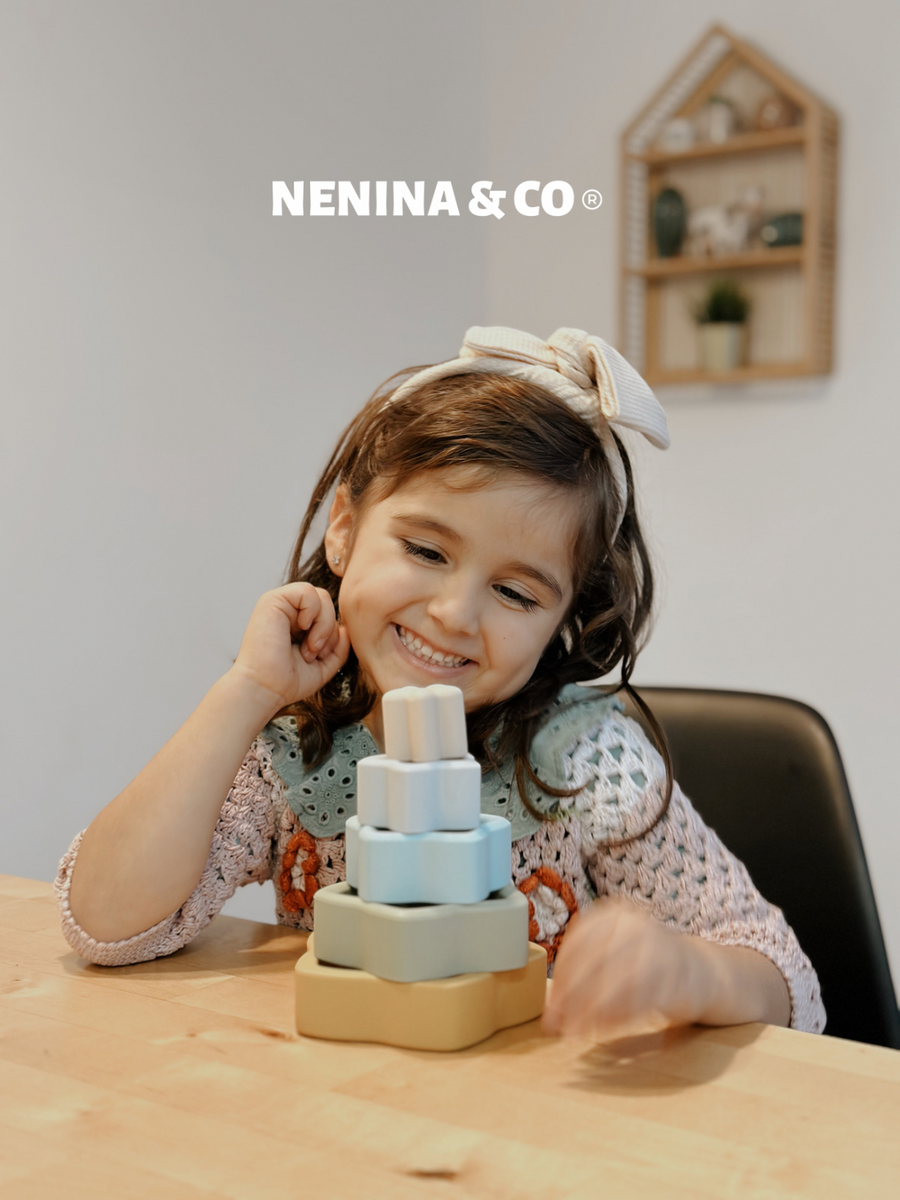 Nenina & Co Blue Organic Silicone Stackable Set – Nenina & Co®️