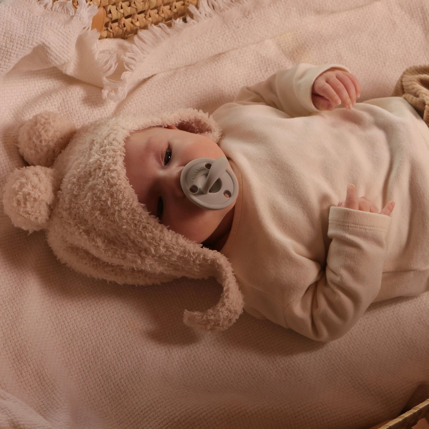 Kit 2 Chupetes CLÁSICOS Chupete Rosa Pálido + Gris Nenina & Co