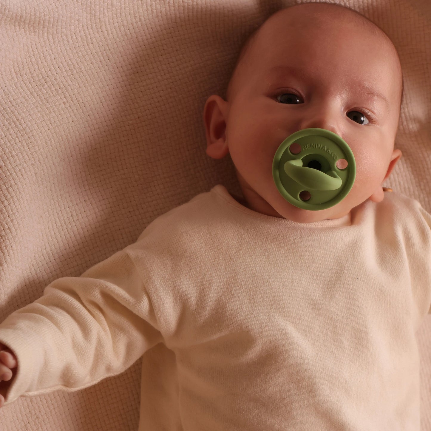 Kit 2 Chupetes CLÁSICOS Oliva y Celeste Nenina & Co