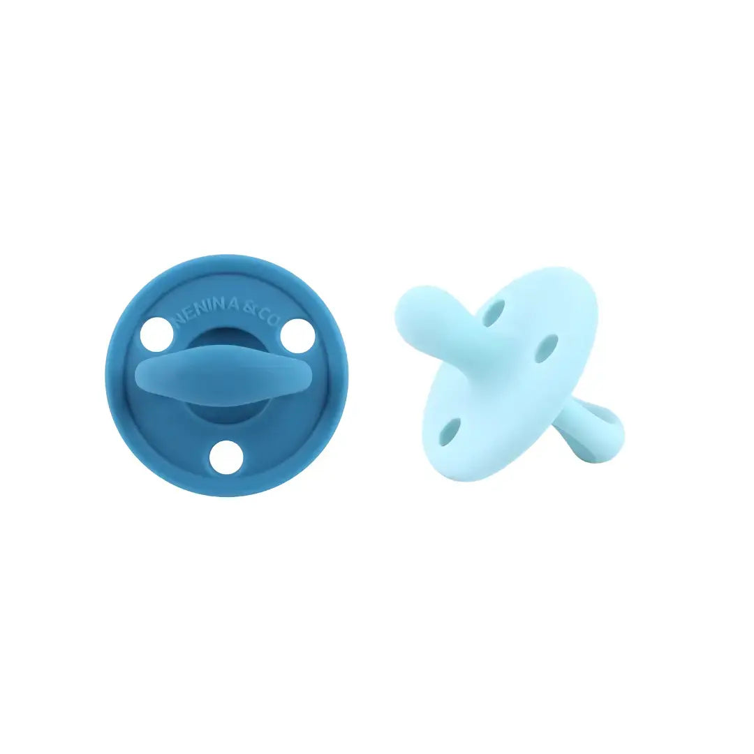 Kit 2 Chupetes Clásicos para Bebé Rosa y Rosa pálido| Silicona Orgánica Nenina & Co