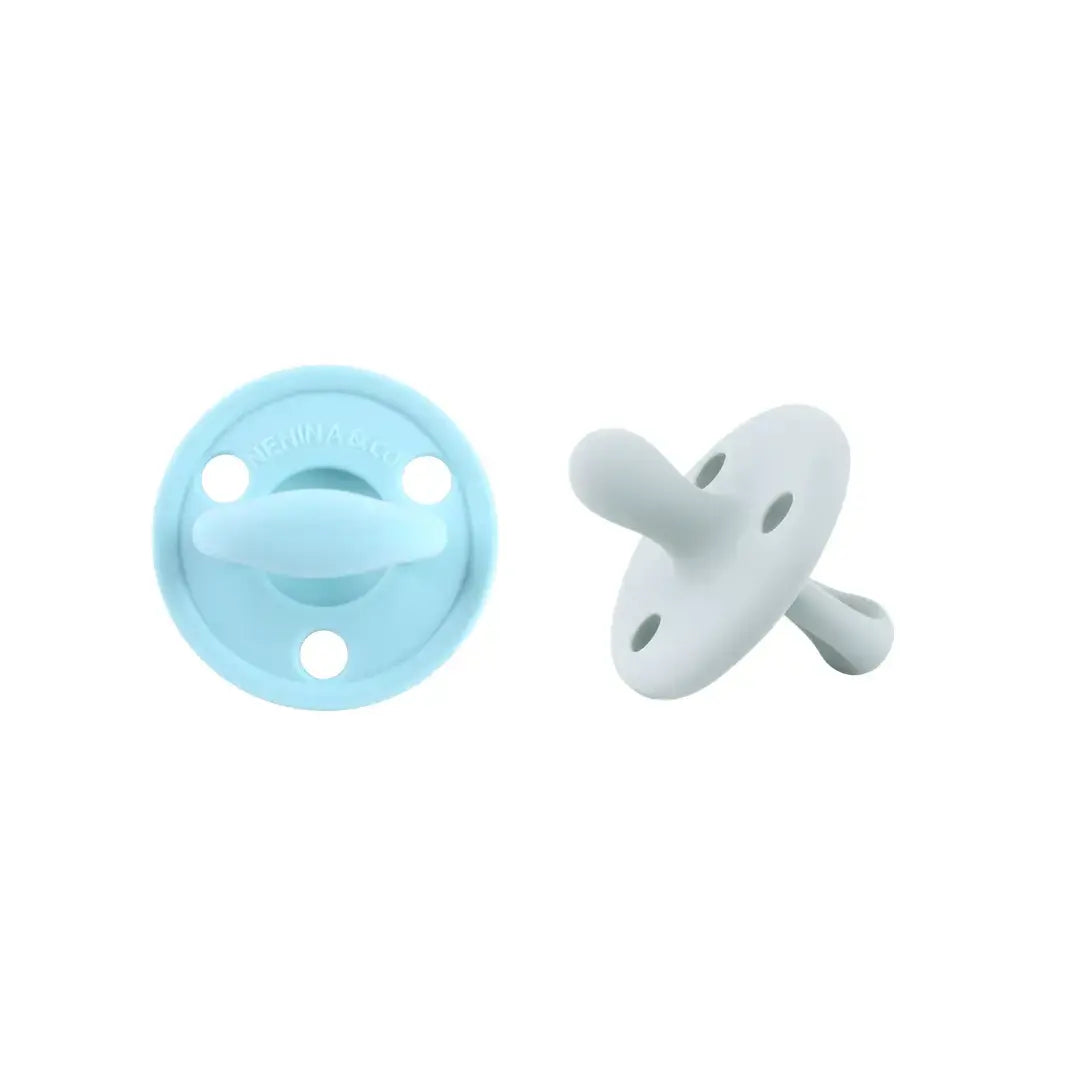 Kit 2 Chupetes Clásicos para Bebé Rosa y Rosa pálido| Silicona Orgánica Nenina & Co