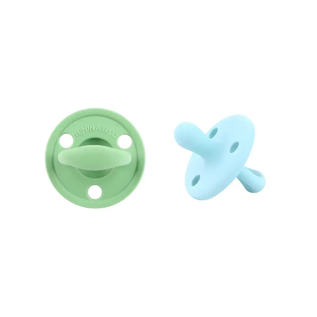Kit 2 Chupetes Clásicos para Bebé Rosa y Rosa pálido| Silicona Orgánica Nenina & Co