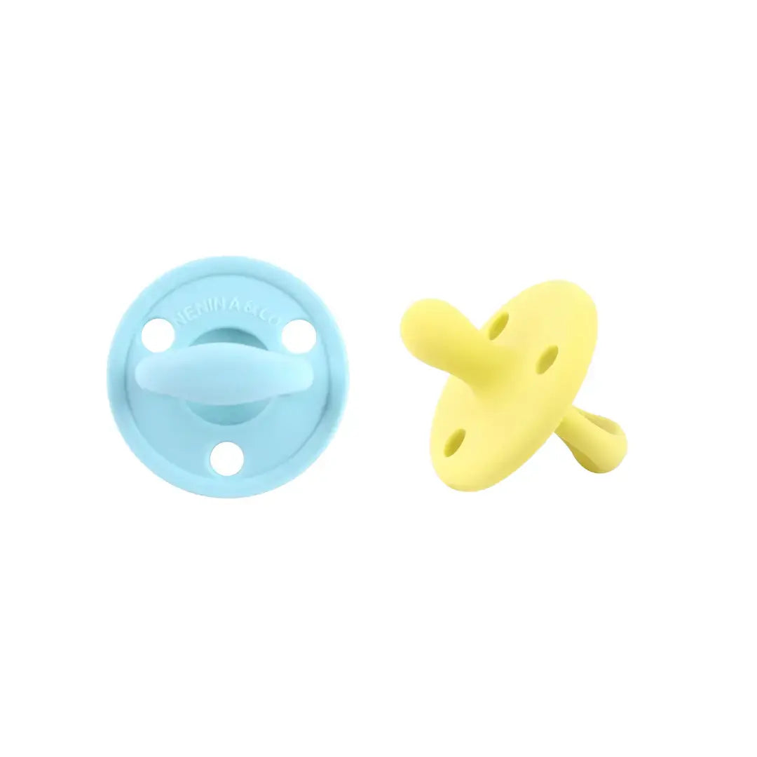 Kit 2 Chupetes Clásicos para Bebé Rosa y Rosa pálido| Silicona Orgánica Nenina & Co