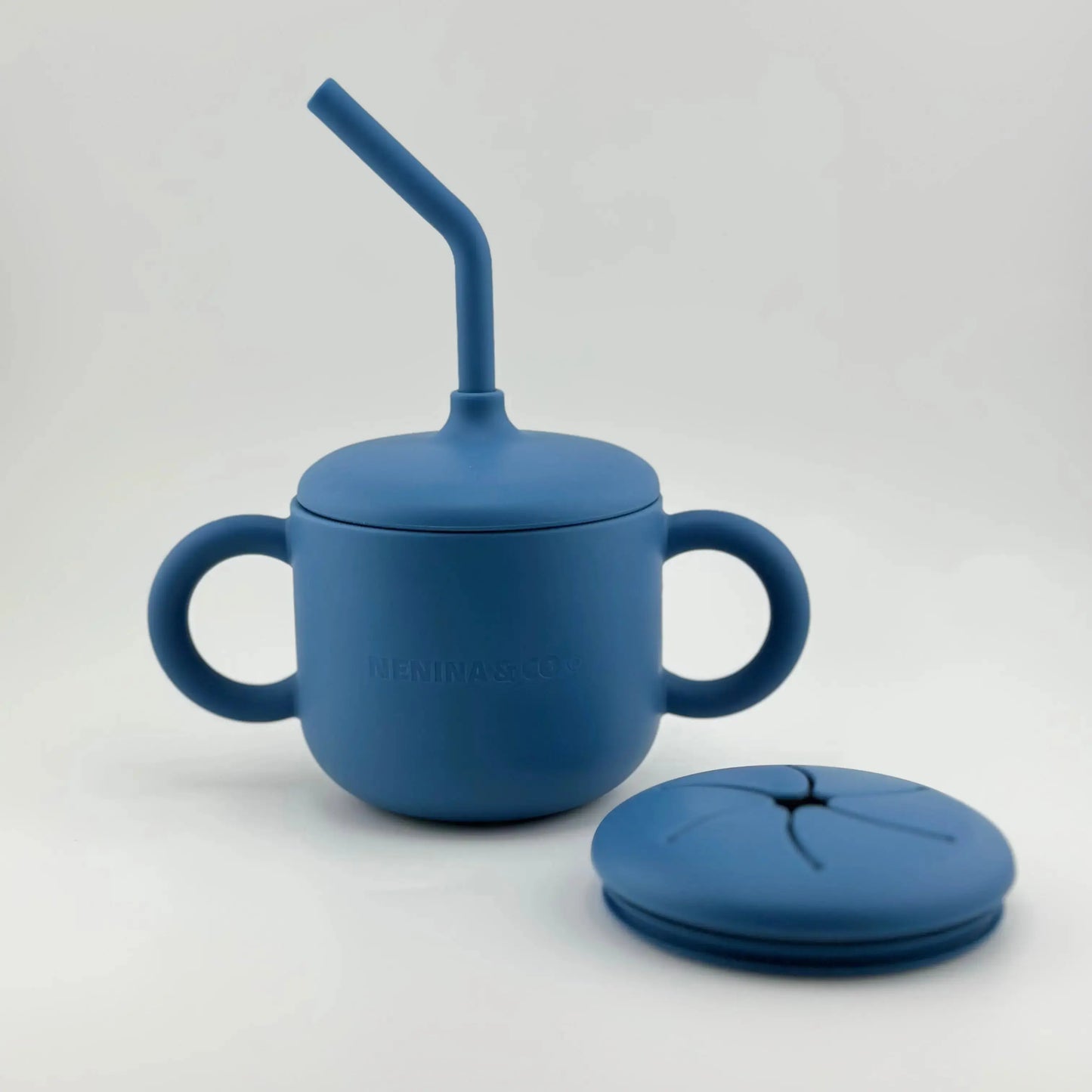 Vajilla BLW Blue 9 Piezas de Silicona orgánica con ventosas Nenina & Co