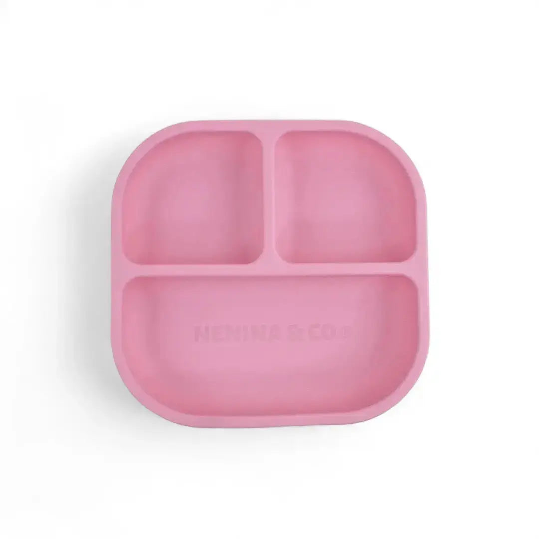 Vajilla BLW Pink 9 Piezas de Silicona orgánica con ventosas Nenina & Co