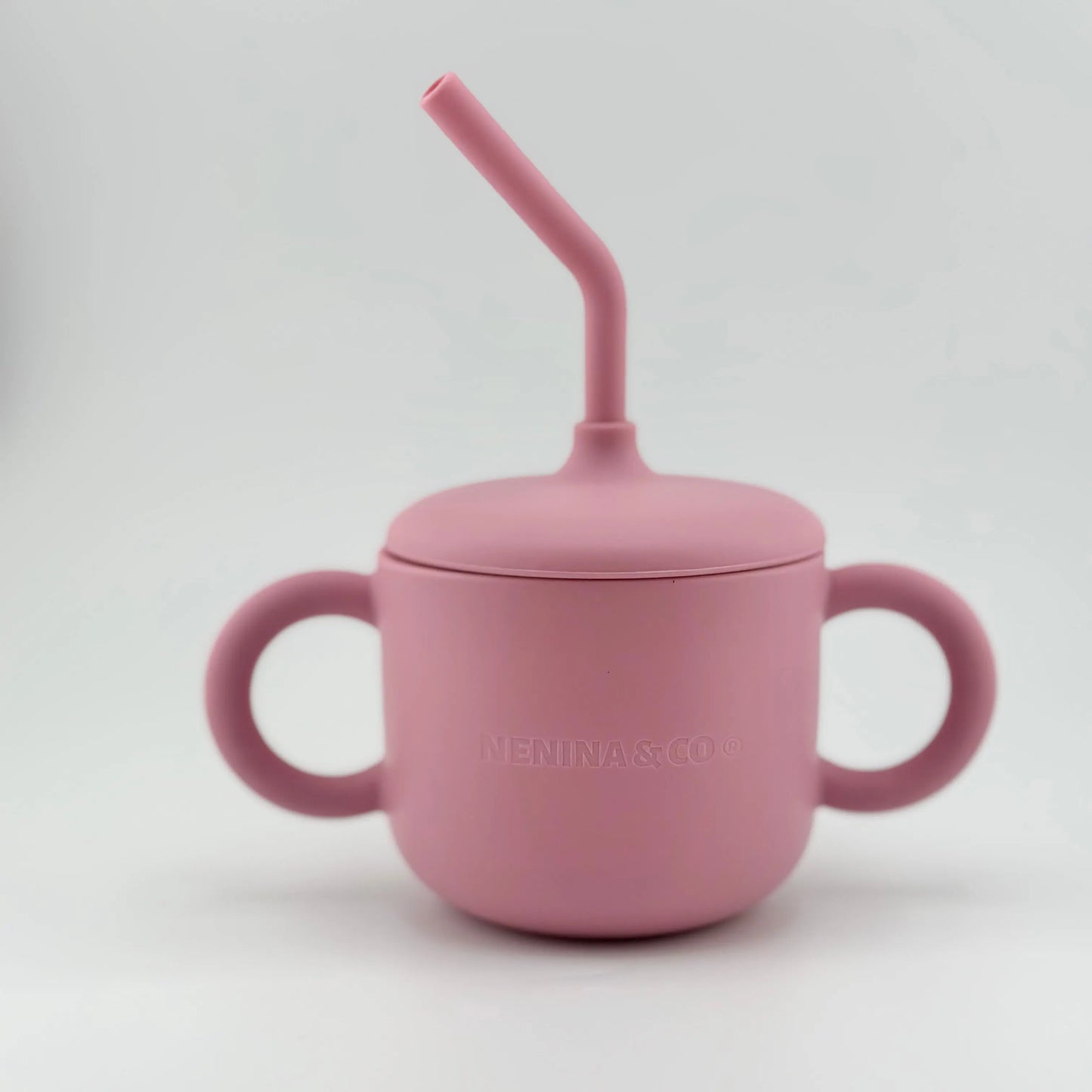 Kit Deluxe Babero + Vajilla BLW Pink 9 Piezas de Silicona orgánica con ventosas + Chupete Classic Breat Nenina & Co