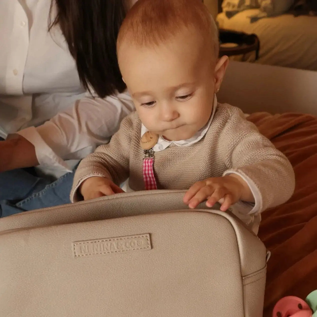 Neceser Bebé Eco piel MIREM By Nenina & Co Gris