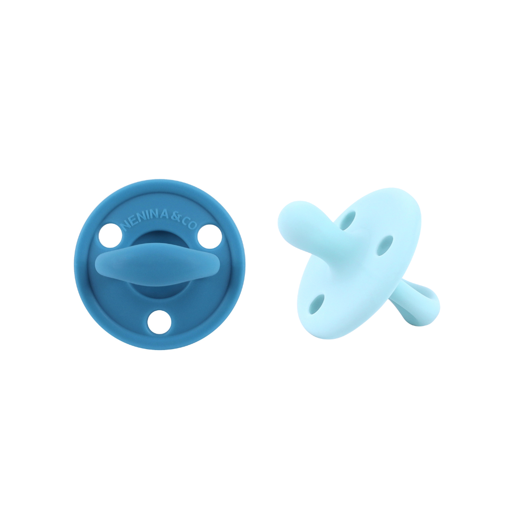 Kit 2 Chupetes CLÁSICOS Blue + Celeste Nenina & Co
