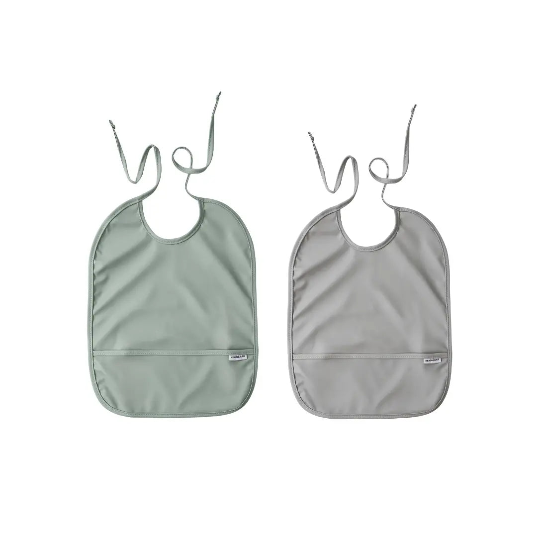 Pack 2 Baberos Mint + London Gray Nenina & Co