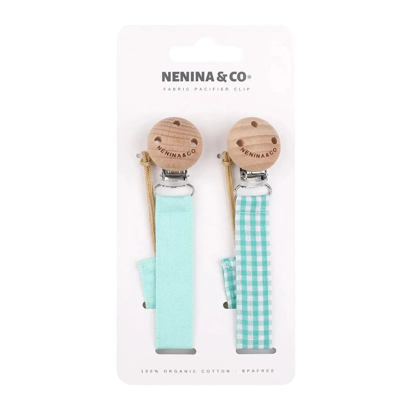 Pack 2 Chupeteros + 1 Chupete DIAMOND By Nenina & Co Mint