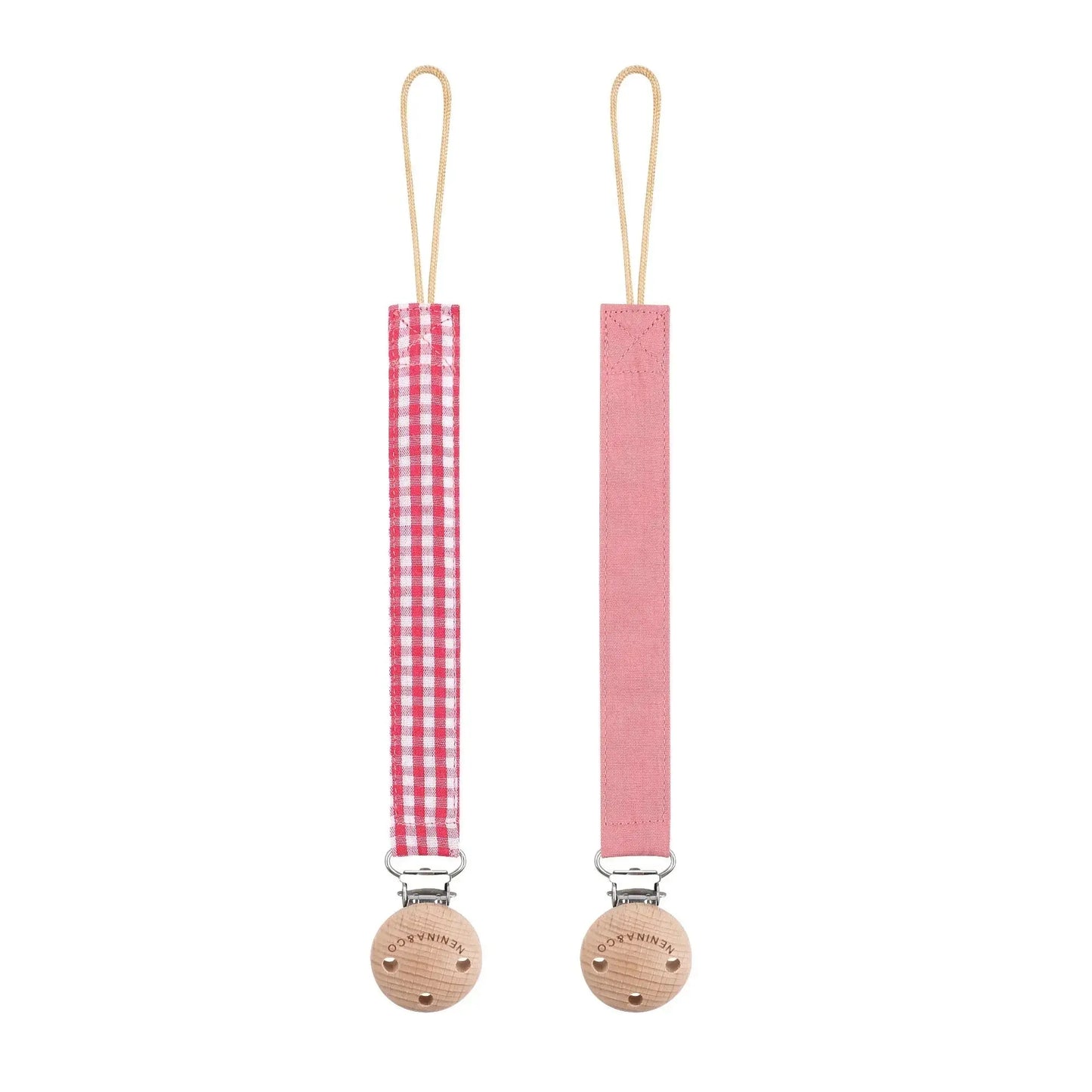 Pack 2 Chupeteros + 1 Chupete DIAMOND By Nenina & Co Rosa