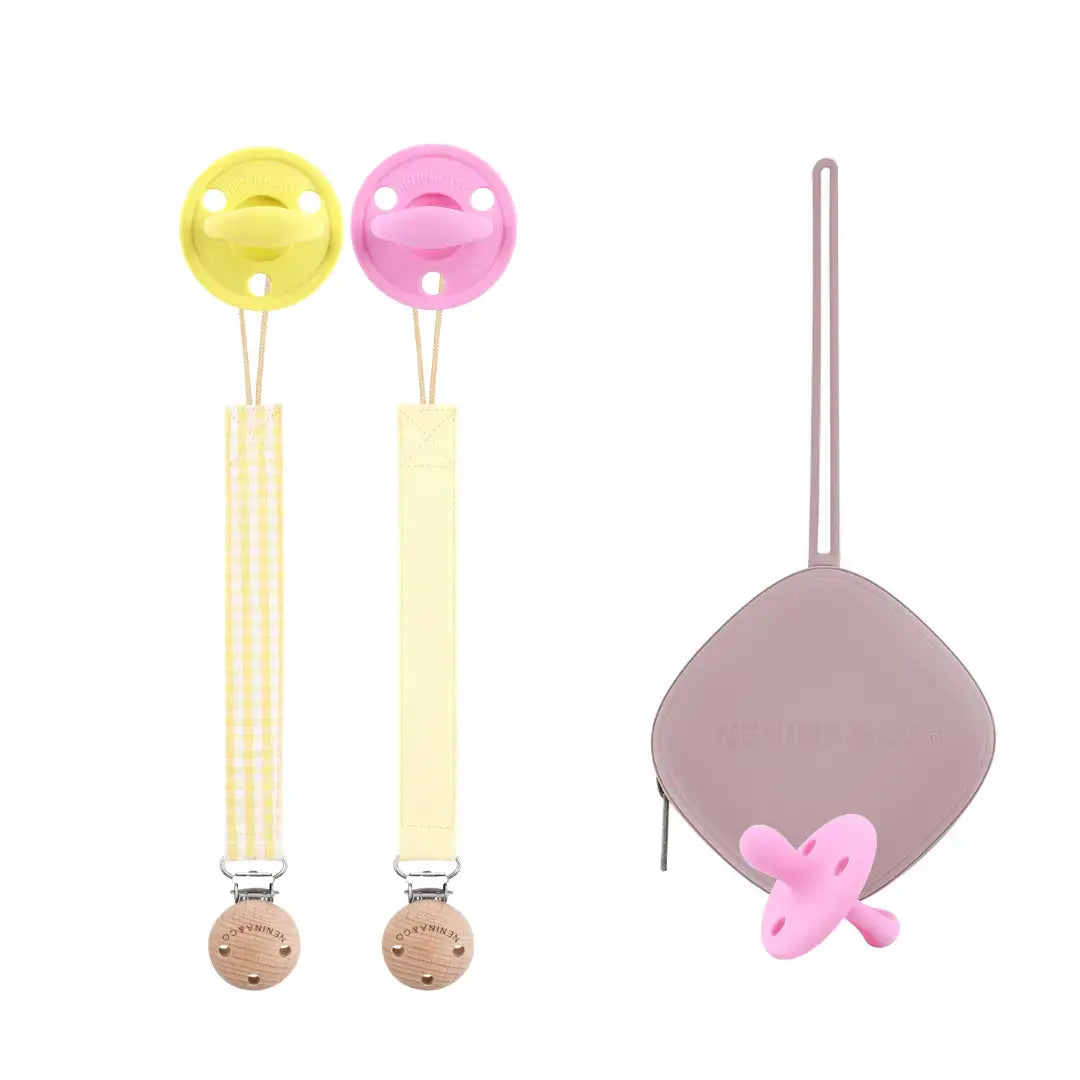 Pack 2 Chupeteros + 2 chupetes CLÁSICOS + 1 Guardachupete Nenina & Co