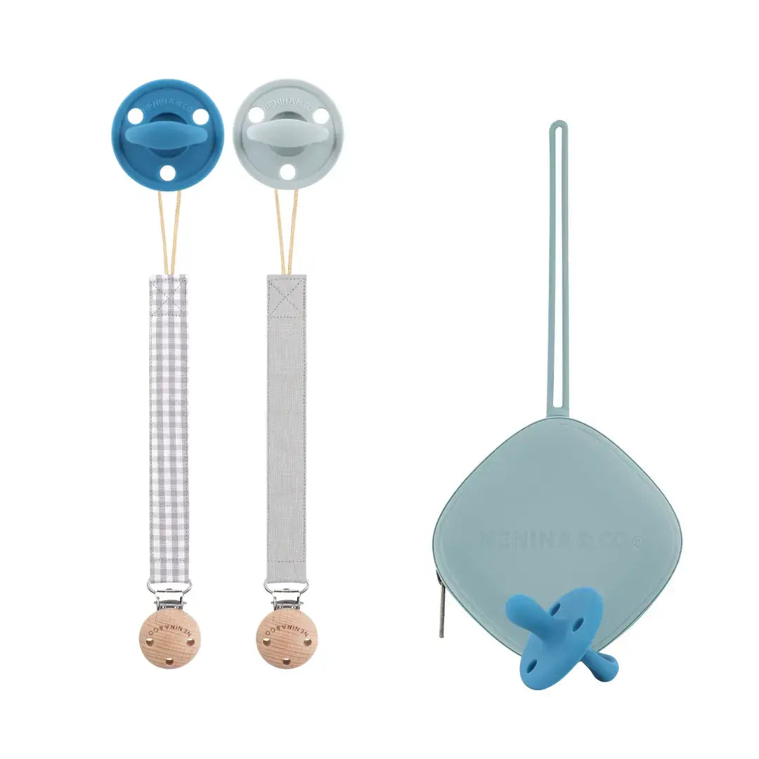 Pack 2 Chupeteros + 2 chupetes CLÁSICOS + 1 Guardachupete Nenina & Co