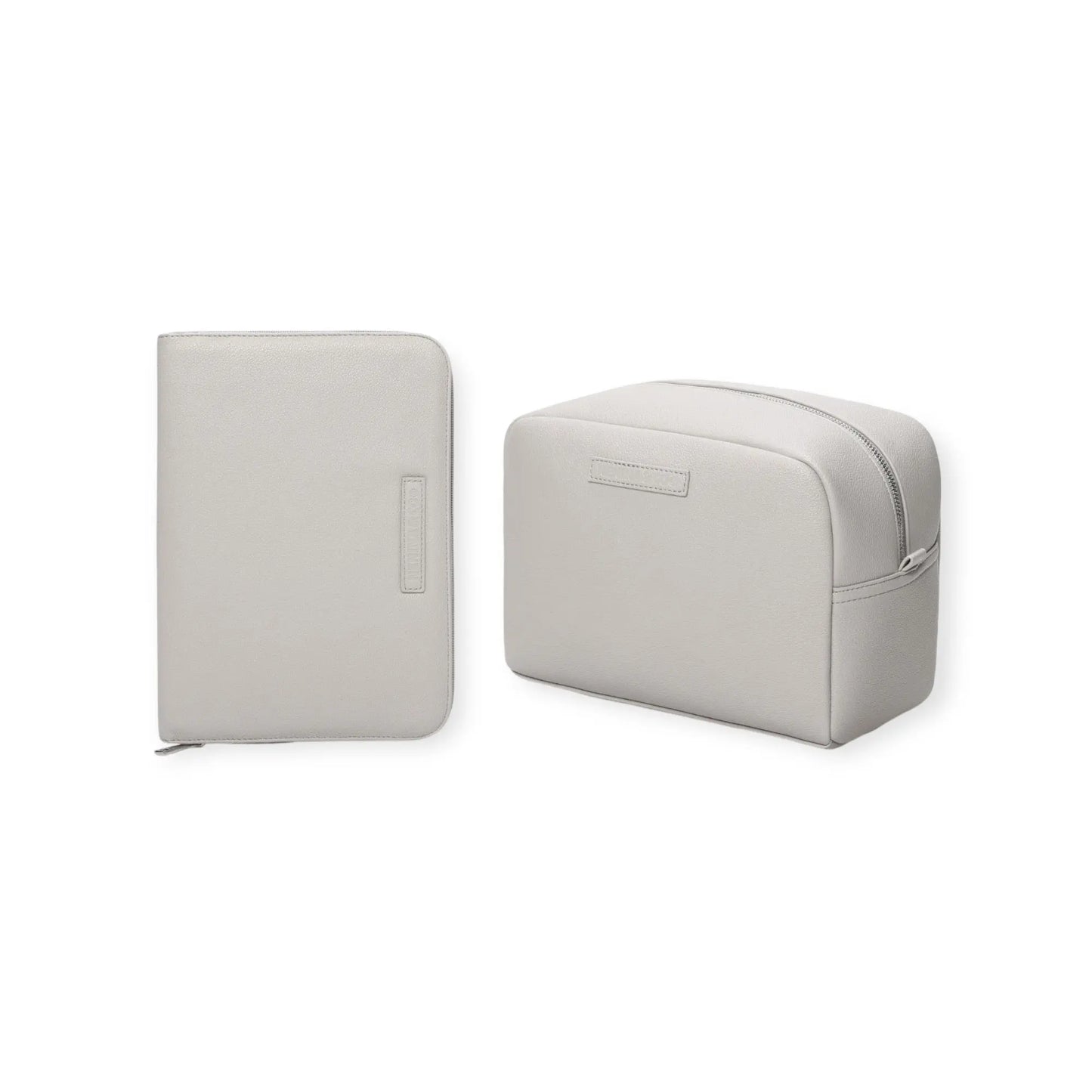 Pack Nacimiento Portadocumentos + Neceser Bebé Eco piel MIREM By Nenina & Co Gris