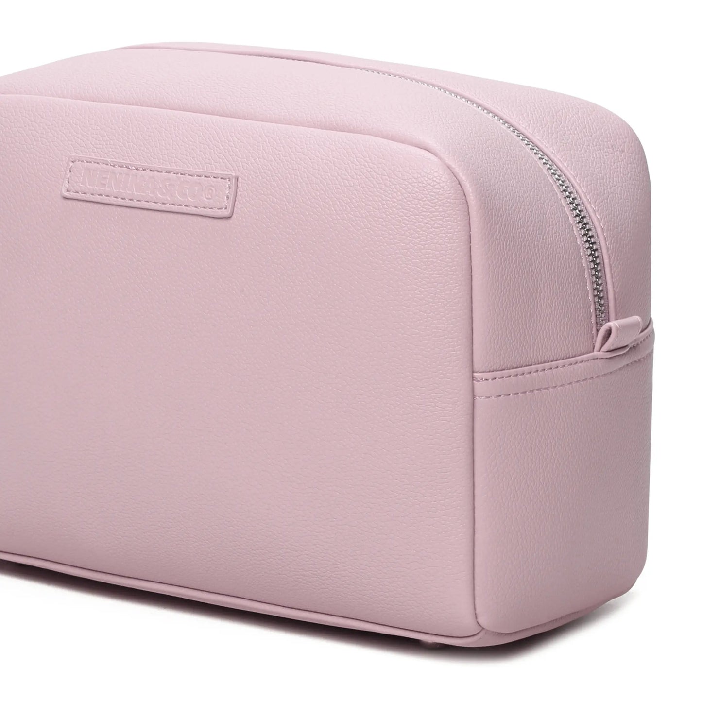 Pack Nacimiento Portadocumentos + Neceser Bebé Eco piel MIREM By Nenina & Co Rosa Palido