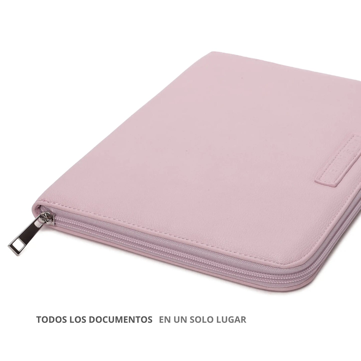 Pack Nacimiento Portadocumentos + Neceser Bebé Eco piel MIREM By Nenina & Co Rosa Palido