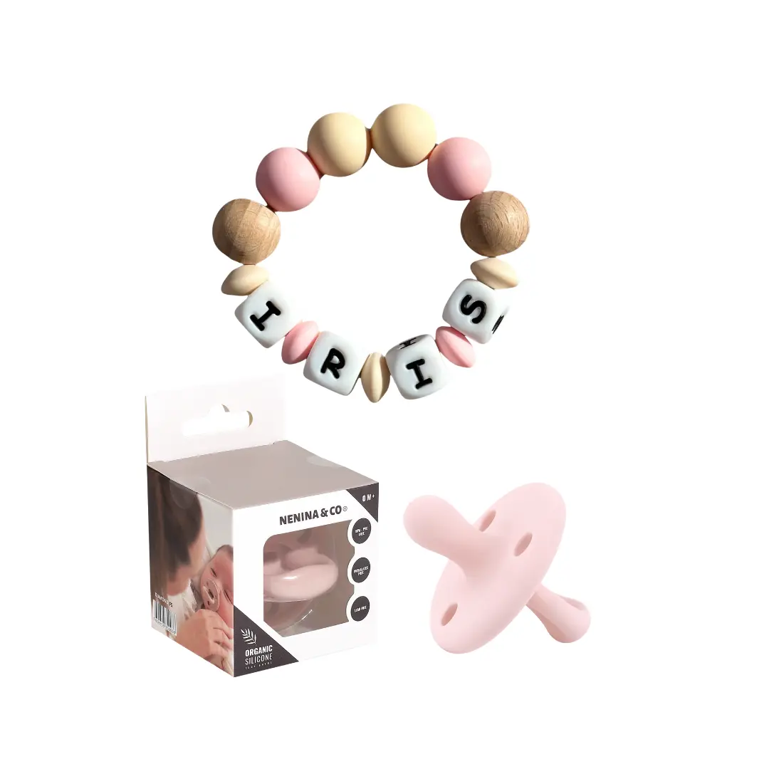 Set Clásico Nenina & Co: Chupete + Mordedor Personalizado con Nombre
