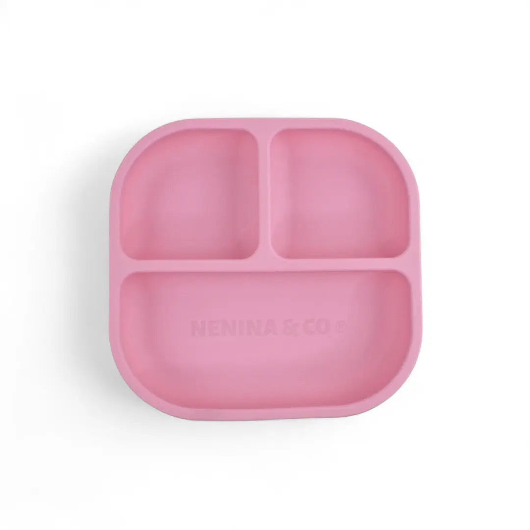 Vajilla BLW Pink 9 Piezas de Silicona orgánica con ventosas Nenina & Co