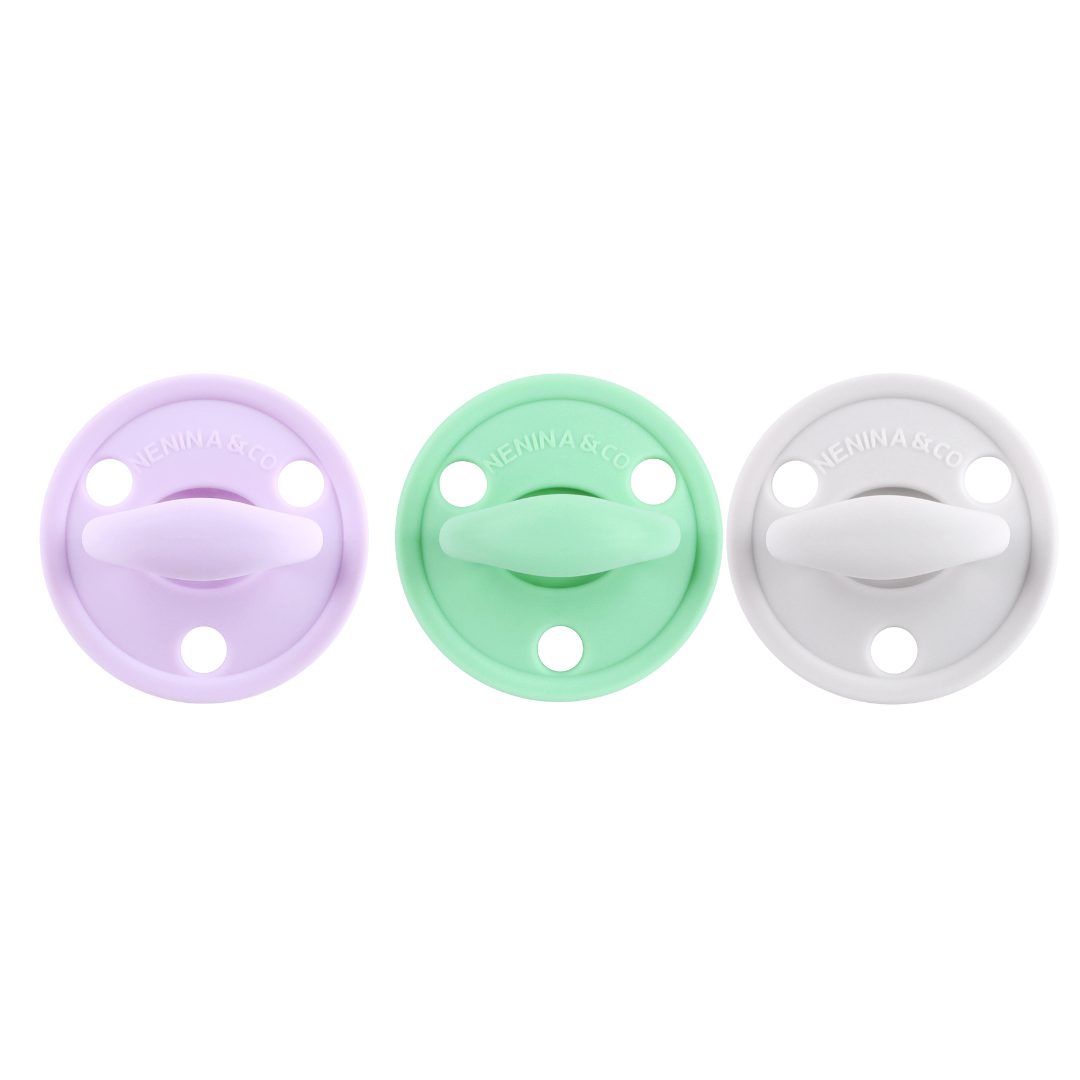 Chupete DIAMOND By Nenina & Co Lila, Mint y Gris 