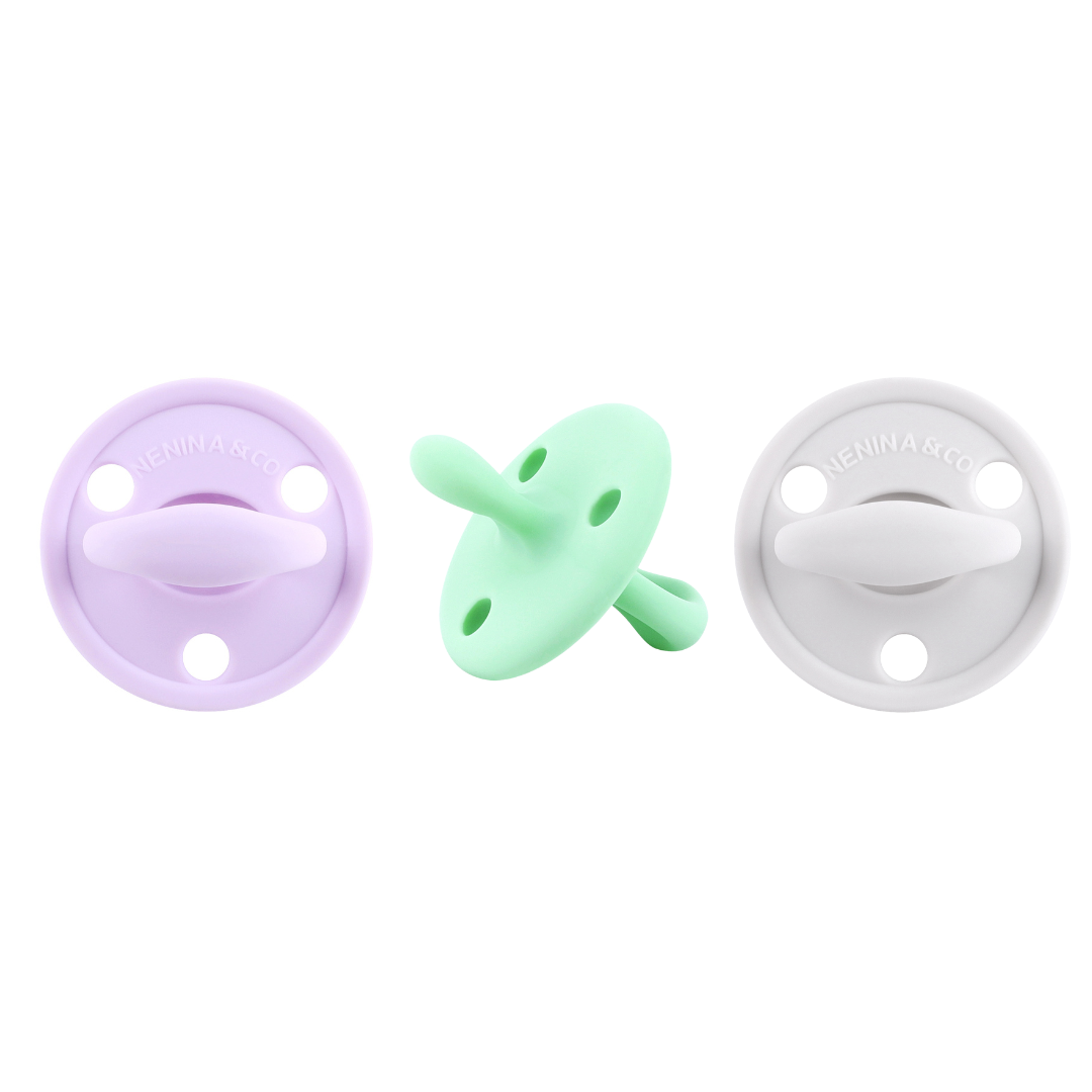 Chupete DIAMOND By Nenina & Co Lila, Mint y Gris 