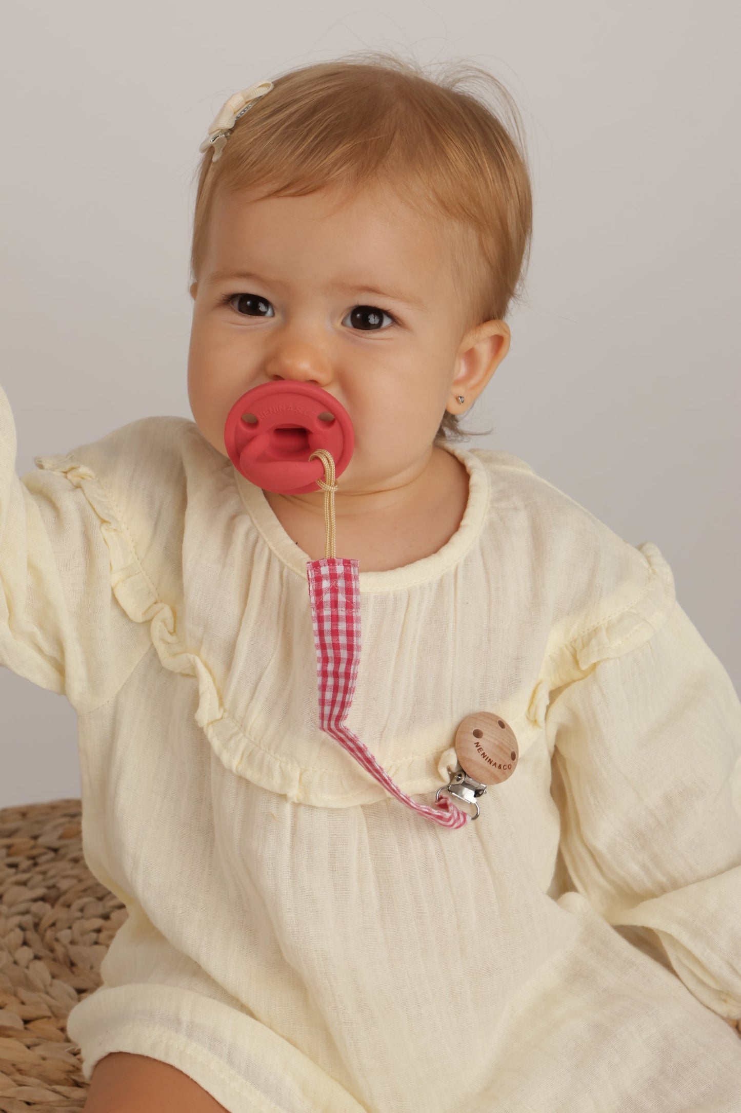 Chupetero Pack x 2 DIAMOND Rosa + Rosa Vichy vichy By Nenina & Co 