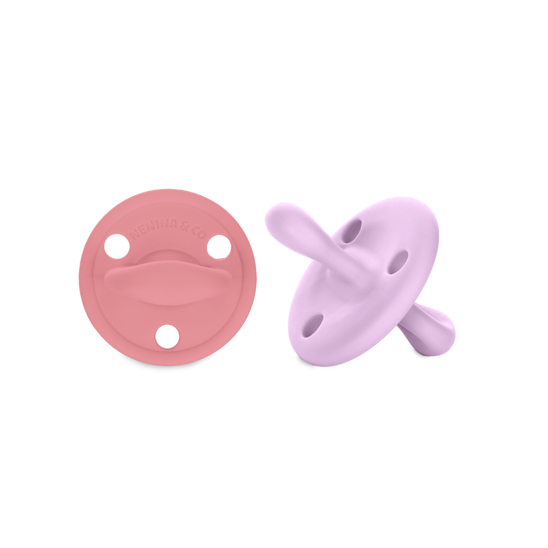 Chupete DIAMOND By Nenina & Co Rosa pálido y Lila | Silicona Orgánica para Bebé +12 Meses (Copia) 